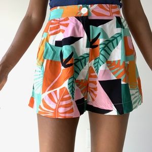 Monki high waist shorts